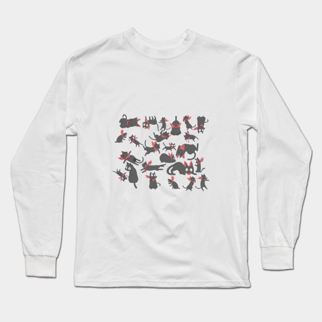 Sakamoto Cat Long Sleeve T-Shirt by closedeye